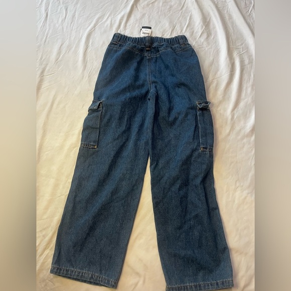 Kids Blue Denim Cargo Jeans - Picture 3 of 3